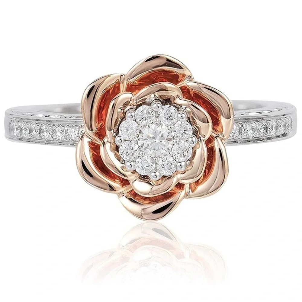 NEW Enchanted Disney Belle Rose Ring